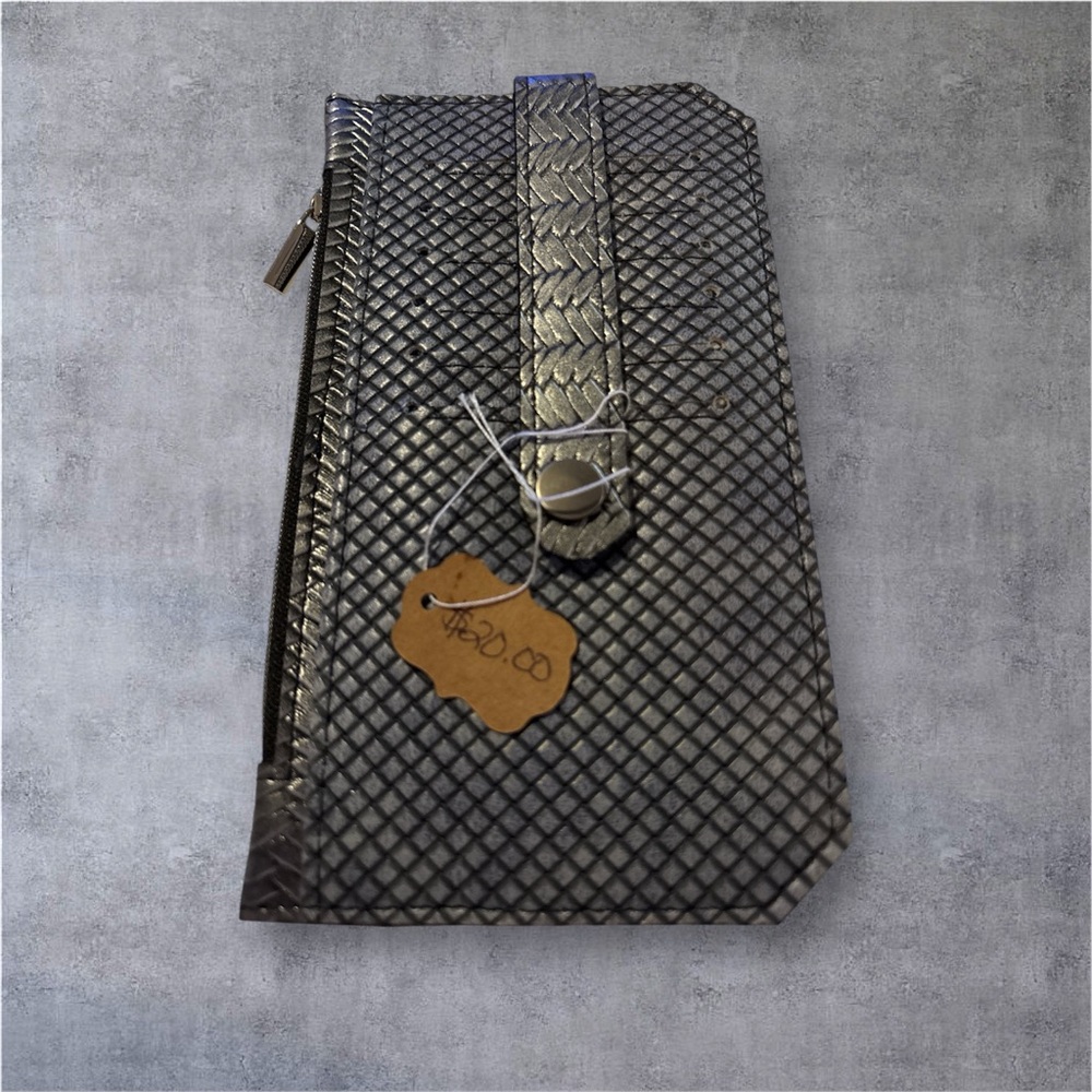Silver Textured Clutch